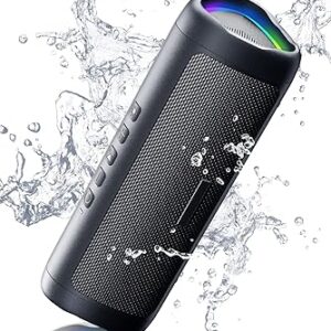 Bluetooth Speaker with HD Sound, Portable Wireless, IPX5 Waterproof, Up to 20H Playtime, TWS Pairing, BT5.3, for Home/Party/Outdoor/Beach, Electronic Gadgets, Birthday Gift (Black)